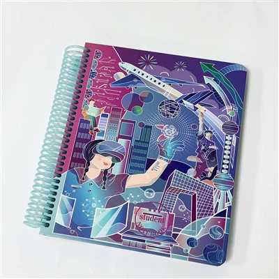 A5 Spiral Notebook Hardcover personnalisable 80 pages doublées Planificateur de bobine pour animaux OEM / ODM pour les étudiants et les entreprises